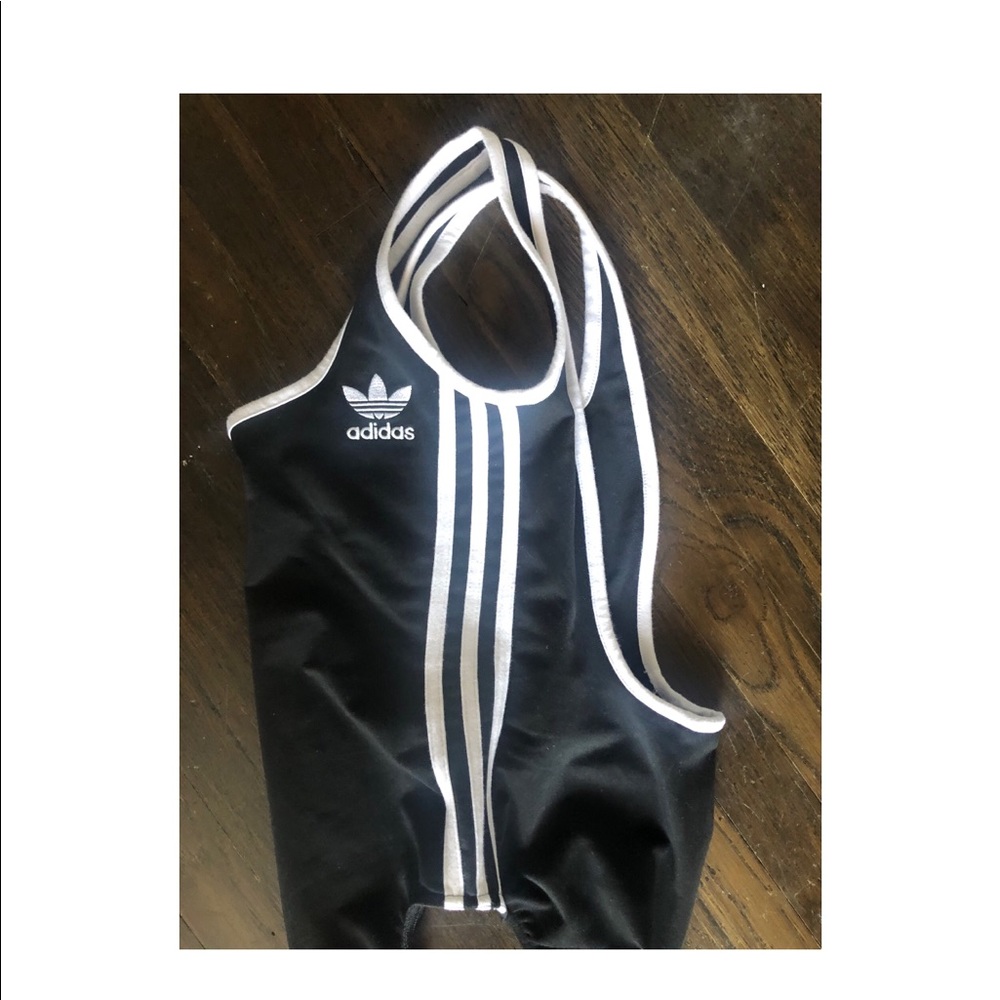 Adidas Trefoil BodySuit Blk & White RacerStripe XS - Picture 7 of 8